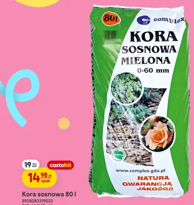 Kora sosnowa mielona 0-60mm 80l promocja w Castorama