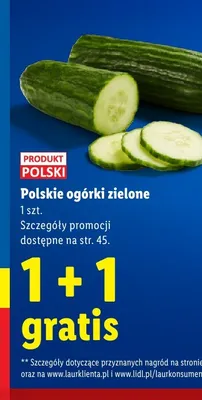 Polskie ogórki zielone promocja w Lidl