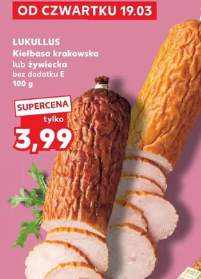 Kiełbasa krakowska bez dodatku E promocja w Kaufland