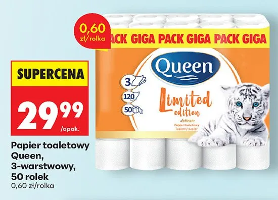 Papier toaletowy Queen Limited Edition promocja w Biedronka