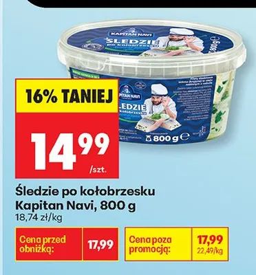 Śledzie po kołobrzesku Kapitan Navi promocja w Biedronka