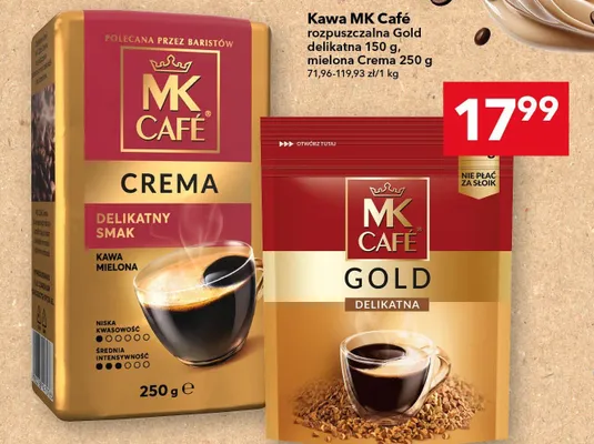 Kawa rozpuszczalna Gold delikatna promocja w LEWIATAN