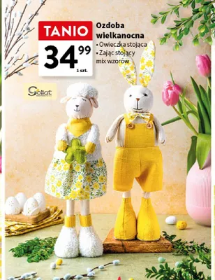 Ozdoba wielkanocna owieczka stojąca, zając promocja w Intermarche
