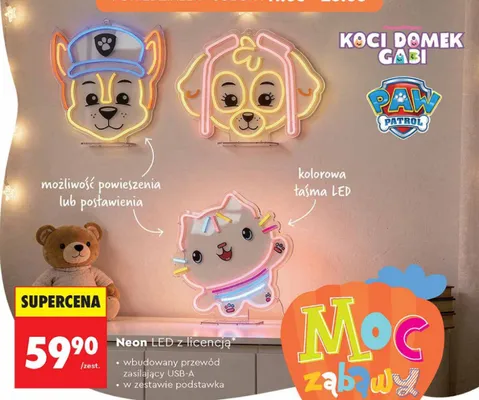 Neon LED z licencją promocja w Biedronka