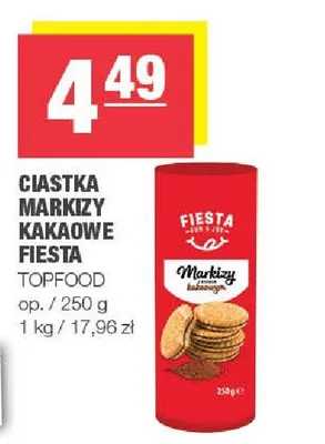 Ciastka markizy kakaowe Fiesta Topfood promocja w SPAR