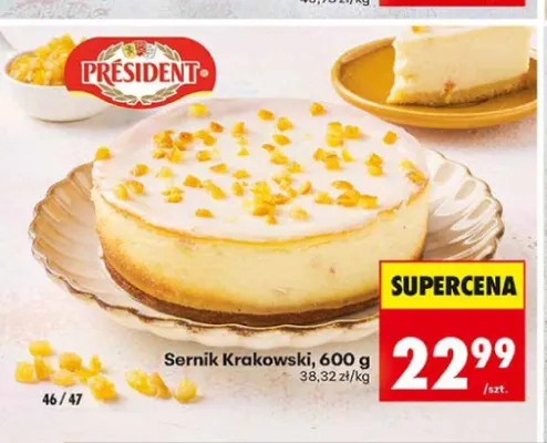 Sernik Krakowski PRÉSIDENT promocja w Biedronka