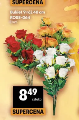 Bukiet 9 róż 48 cm ROSE-064 promocja w Delikatesy Centrum
