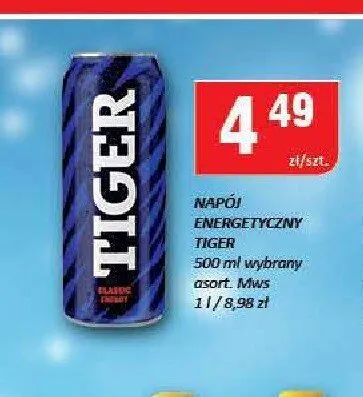 Napój energetyczny Tiger promocja w Chorten