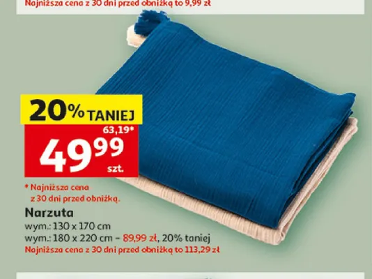 Narzuta Actuel 130x170 cm promocja w Auchan
