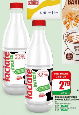 Mleko spożywcze świeże 3,2% Łaciate promocja w Dino