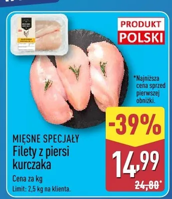 Filety z piersi kurczaka promocja w Aldi