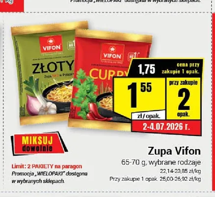 Zupa Vifon Curry promocja w Premium Nasz Sklep