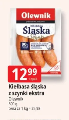Kiełbasa śląska z szynki ekstra Olewnik promocja w Leclerc
