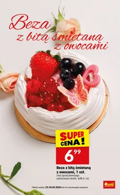 Beza z bitą śmietaną z owocami promocja w Twój Market
