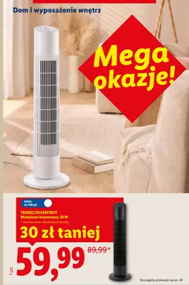 Wentylator kolumnowy Silvercrest promocja w Lidl