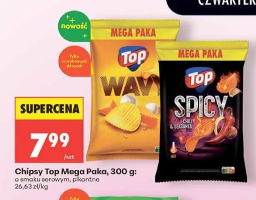 Chipsy Top Mega Paka pikantne promocja w Biedronka