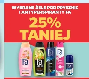 Żele pod prysznic i antyperspiranty Fa promocja w Netto