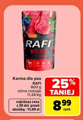 Karma dla psa Rafi promocja w Carrefour Market