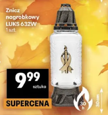 Znicz nagrobkowy Luks 632W promocja w Delikatesy Centrum