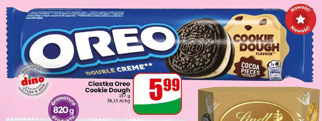 Ciastka Oreo Cookie Dough promocja w Dino