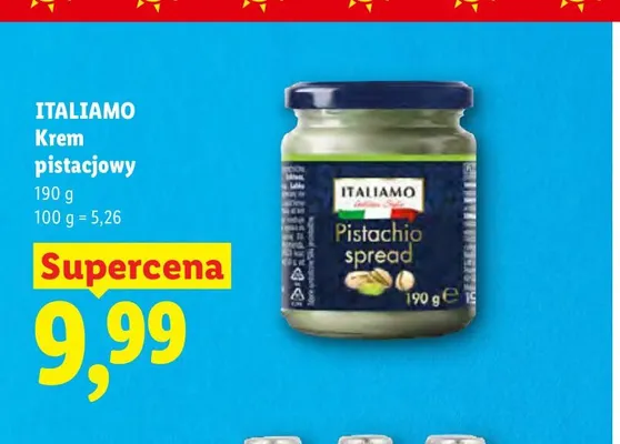 Krem pistacjowy Italiamo promocja w Lidl