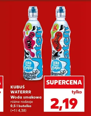 Woda smakowa Kubuś Waterrr truskawka promocja w Kaufland