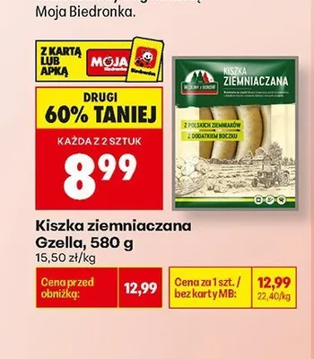 Kiszka ziemniaczana Gzella promocja w Biedronka