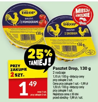 Pasztet Drop z pomidorami promocja w Twój Market