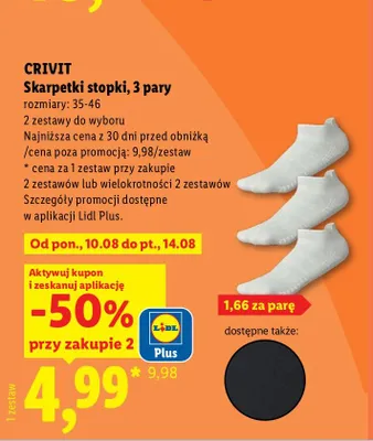 Skarpetki stopki 3-pak CRIVIT promocja w Lidl