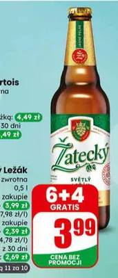 Piwo Żatecký Ležák butelka zwrotna promocja w Dino