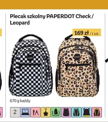 Plecak szkolny Paperdot Check promocja w Empik