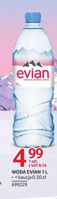 Woda Evian promocja w Selgros