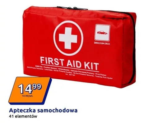 Apteczka samochodowa promocja w Action