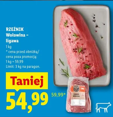 Wołowina ligawa Rzeźnik promocja w Lidl