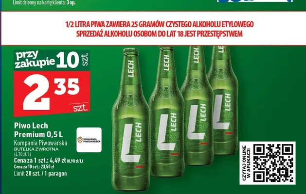 Piwo Lech Premium promocja w TOPAZ