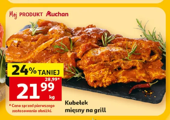 Kubełek mięsny na grill Moj PRODUKT Auchan promocja w Auchan