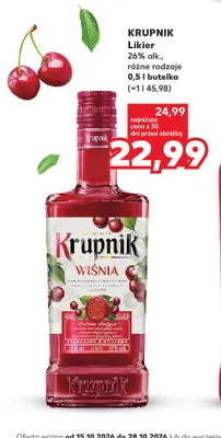 Likier Krupnik dynia promocja w Kaufland
