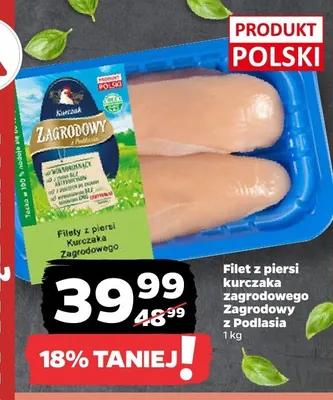 Filet z piersi kurczaka zagrodowego Zagrodowy z Podlasia promocja w Netto