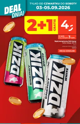 Napój energetyczny Dzik Energy White promocja w Dealz