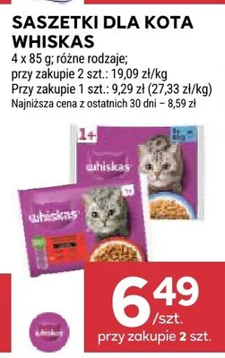 Saszetki dla kota Whiskas promocja w Stokrotka