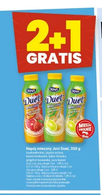 Napój mleczny Jovi Duet jagoda-wiśnia promocja w Twój Market