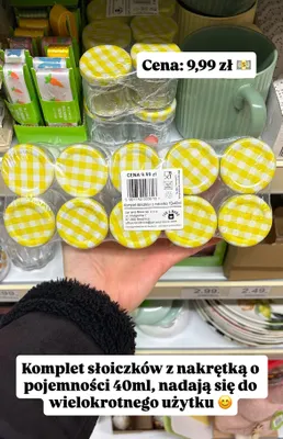 Komplet słoiczków z nakrętką 10-pak promocja w Dino
