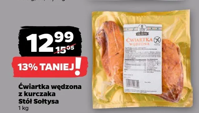 Ćwiartka wędzona z kurczaka promocja w Netto