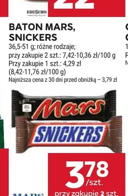 Baton Snickers promocja w Stokrotka