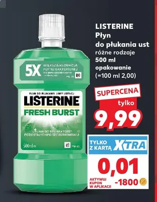 Płyn do płukania ust Listerine promocja w Kaufland