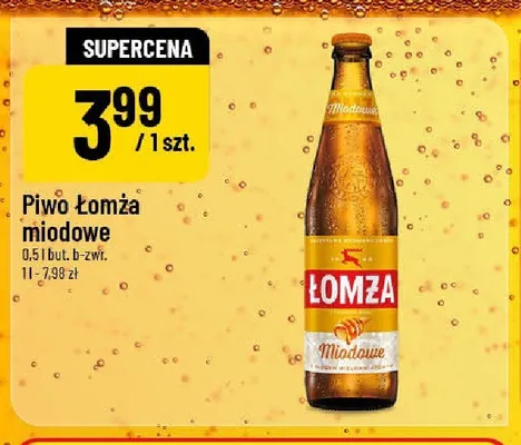 Piwo Łomża miodowe promocja w POLOmarket