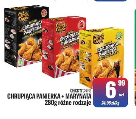 Chrupiąca panierka + marynata Chick'n'Chips promocja w Tomi Markt