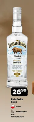 Wódka Żubrówka Biała promocja w Netto