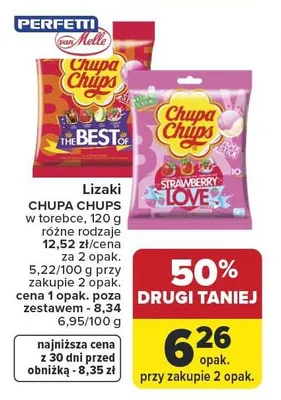 Lizaki Chupa Chups w torebce promocja w Carrefour