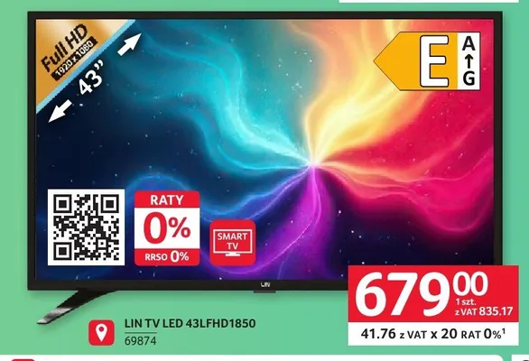 TV LED 43LFHD1850 Lin promocja w Selgros